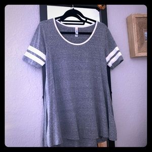 Vintage Lularoe Perfect Tee w/ baseball stripes
